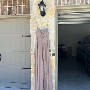 Elegant Tan Maxi Dress